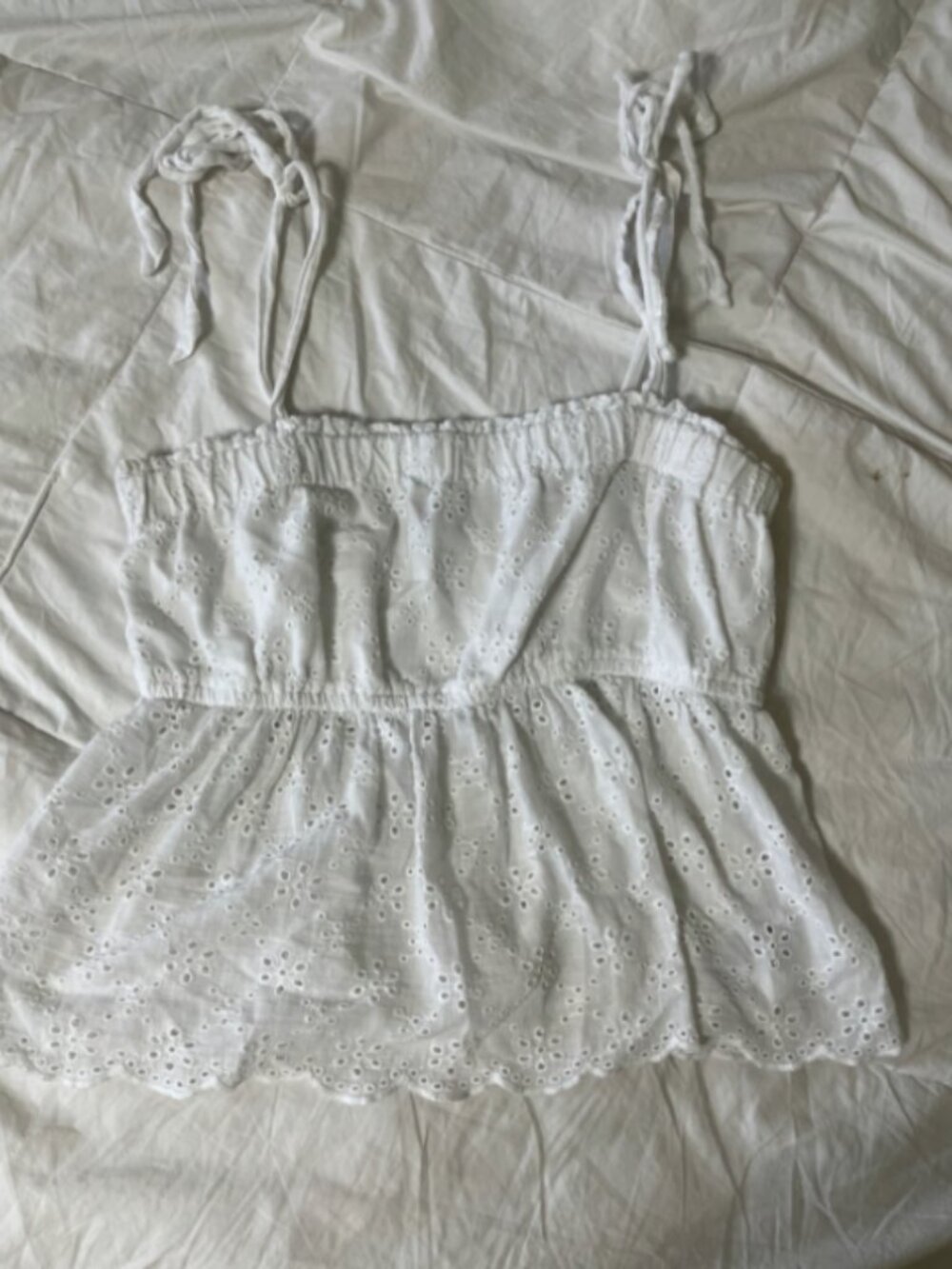 white floral american eagle cropped tank top